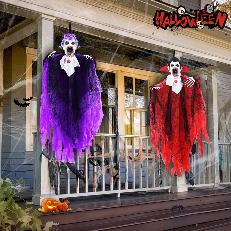 The Holiday Aisle® 2 Pack 34'' Light Up Halloween Hanging